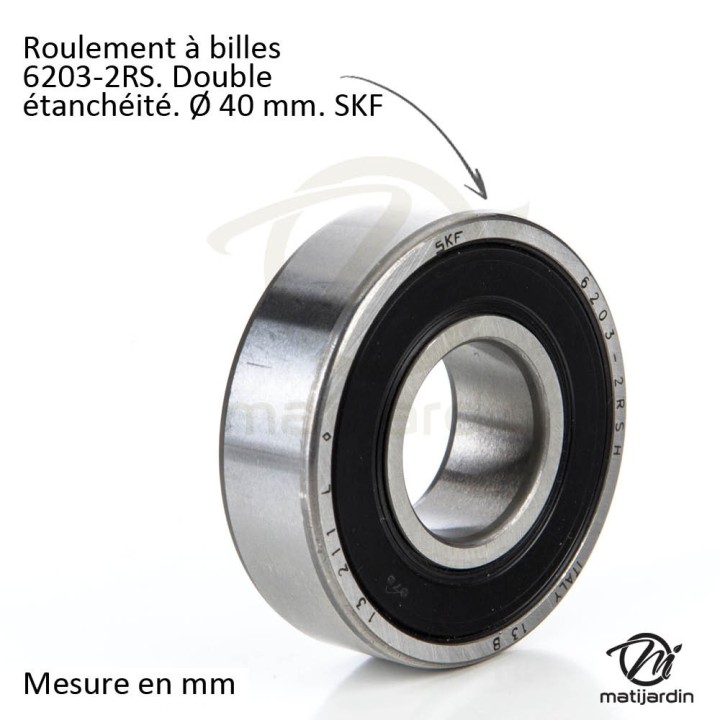 Corps de palier lame 1134-3841-02 pour Stiga