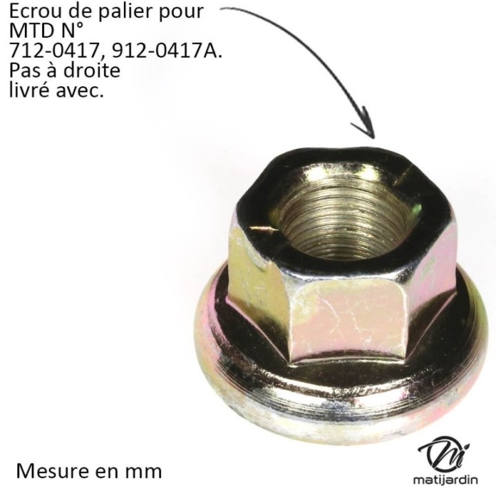 Palier de lame N° AM126225 pour John Deere
