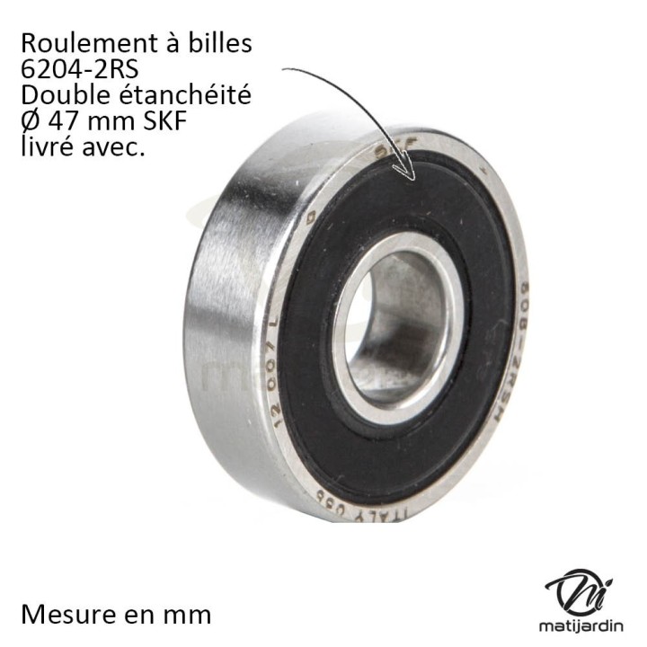 Palier de lame pour N° 918-0116 MTD
