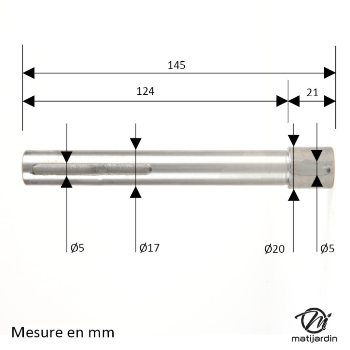 Arbre de palier N° 1134-0397-02 pour Stiga