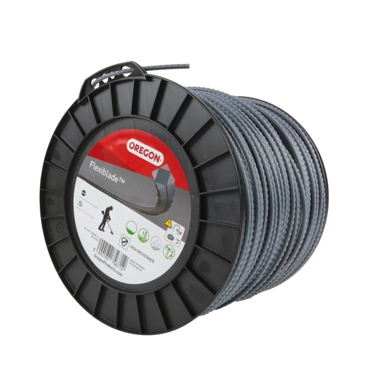 Fil Oregon FlexiBlade 2,65 mm x 250 m. Carré. Cranté. Bobine. Fil débroussailleuse