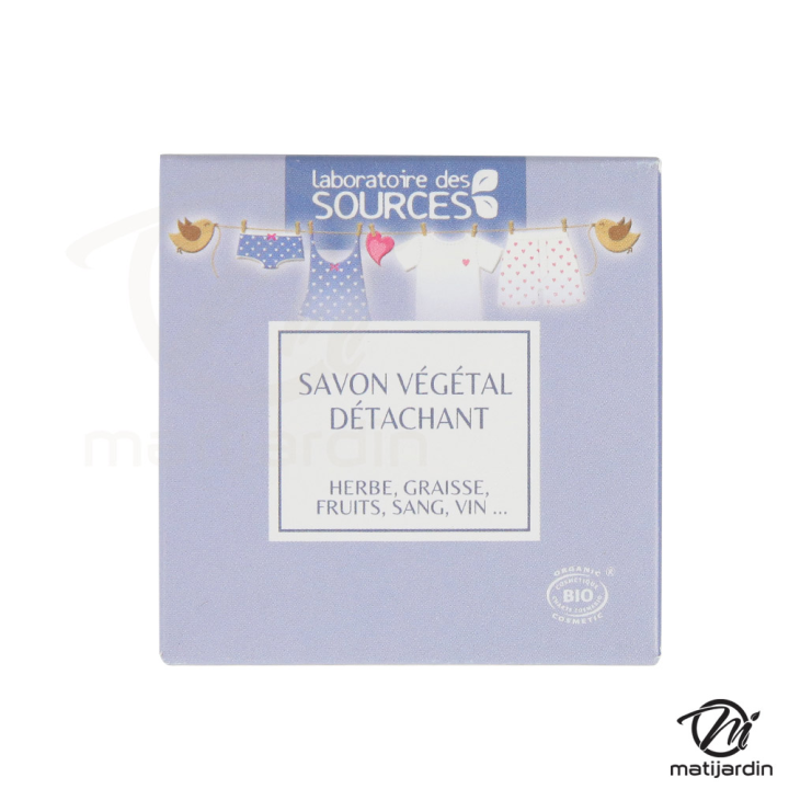 Savon bio pour textiles. 100% végétal. Le détachant. 100 gr