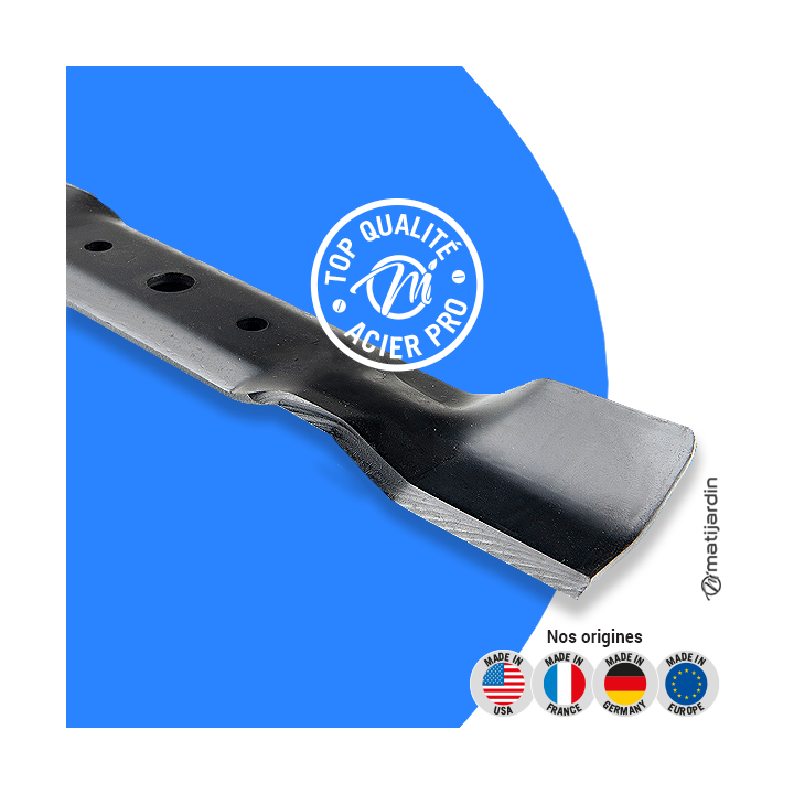 Lame tondeuse pour John Deere L130. N° GX20250. Coupe 43 cm