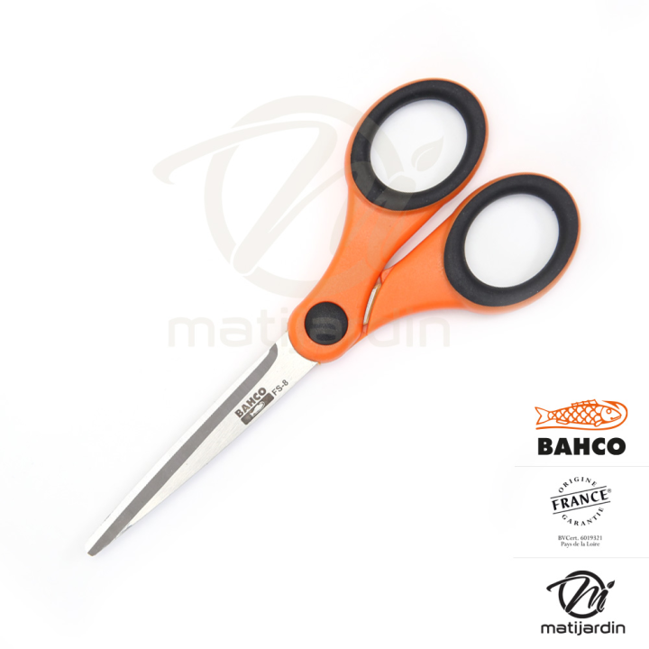 Ciseaux à fleurs et plantes Bahco Pradines FS-8. Lames 8 cm. Made in France