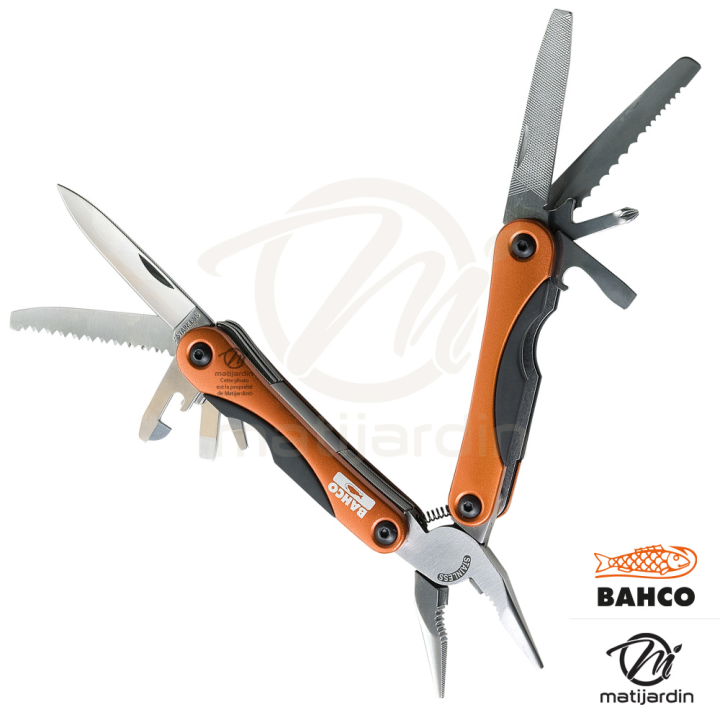 Outil multiusage Bahco Pradines MTT151. 18 fonctions. Style "couteau suisse"