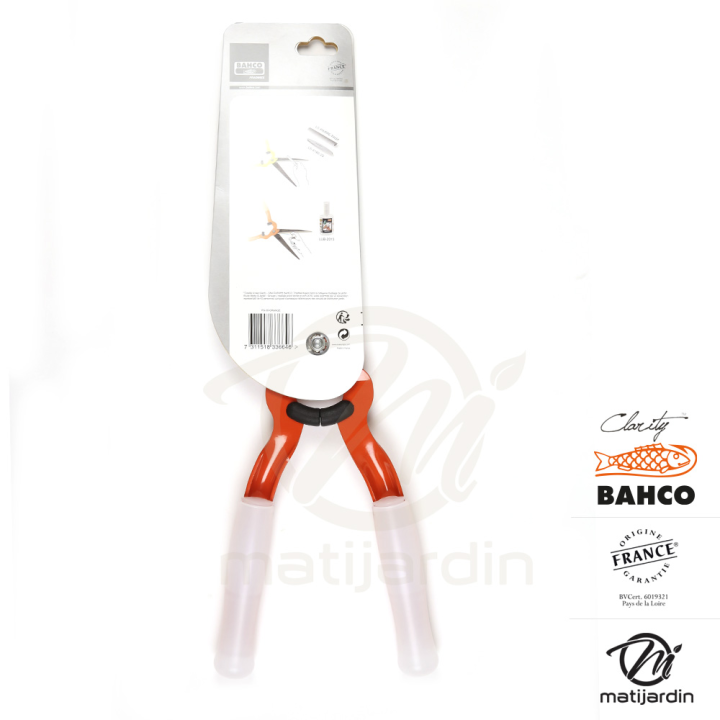 Cisaille Clarity Bahco Pradines PG-35-Orange acier trempé. Confort. Made in France