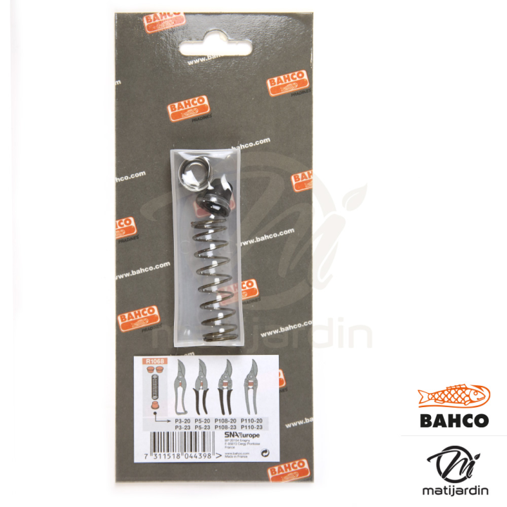 Butée, ressort, cuvette Bahco Pradines R1068. Kit de pièces de rechange pour sécateurs