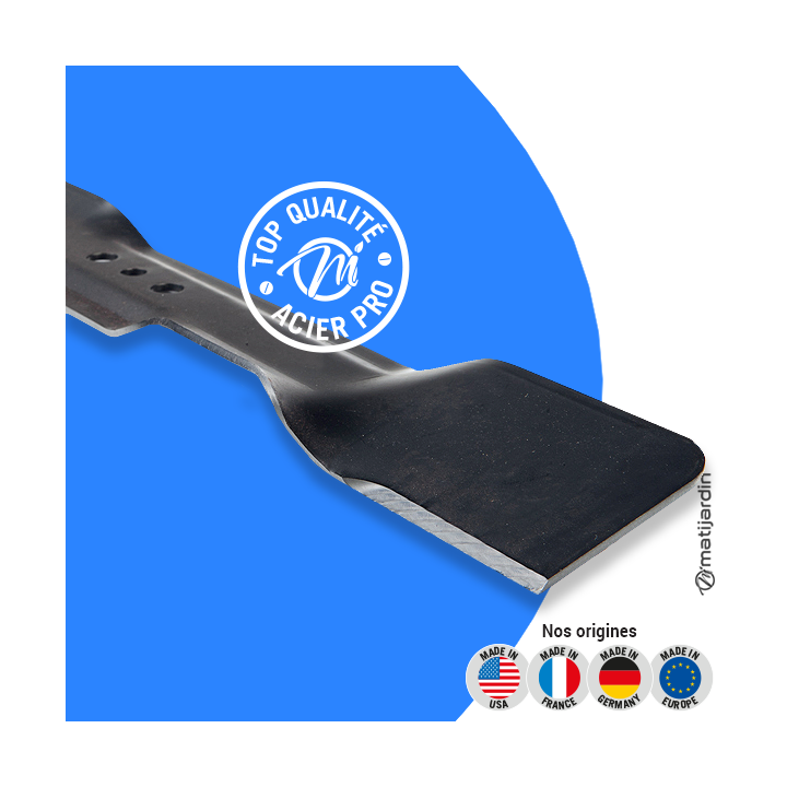 Lame tondeuse pour John Deere JS63E. N° GC00344. Coupe 53,3 cm