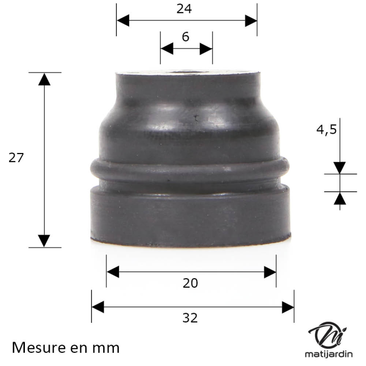 Silent bloc pour tronçonneuse Stihl 028-038