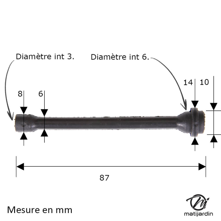 Durite essence pour tronçonneuse Husqvarna 501, 51, 99, 01