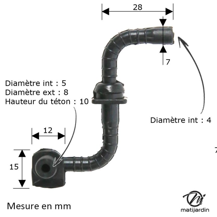 Durite pour tronçonneuse Stihl MS171 MS181 MS211