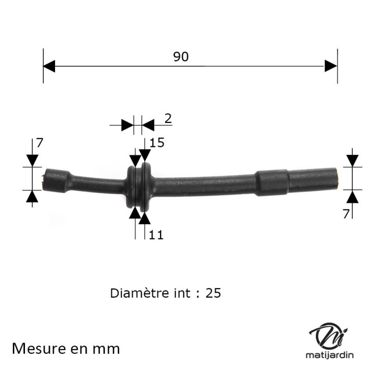 Durite d'huile pour tronçonneuse Stihl MS310