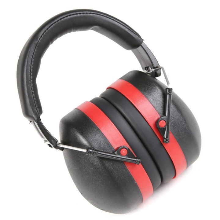 Casque de protection oreille anti bruit. 30 dB. Noir/Rouge