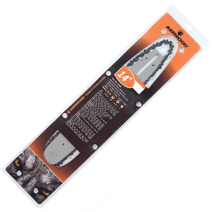 Kit Kerwood guide + chaîne tronçonneuse 35 cm, 3/8"LP 1,3 mm. 52 maillons