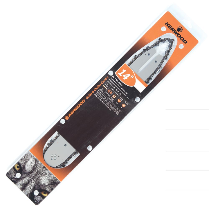 Kit Kerwood guide + chaîne tronçonneuse 35 cm, 3/8"LP 1,3 mm. 50 maillons