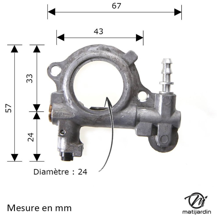 Pompe à huile pour tronçonneuse Stihl 024 MS240