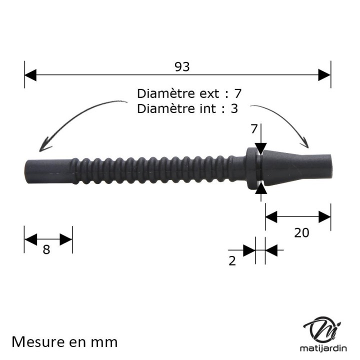 Durite d'impulsion pour tronçonneuse Stihl MS661
