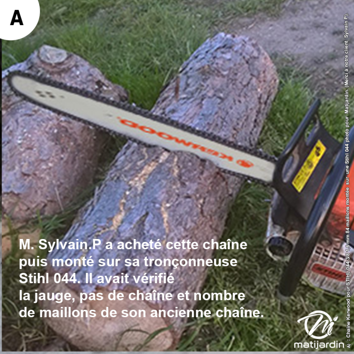 Chaine Kerwood pour STIHL 044 3/8 1,6 mm 84 maillons