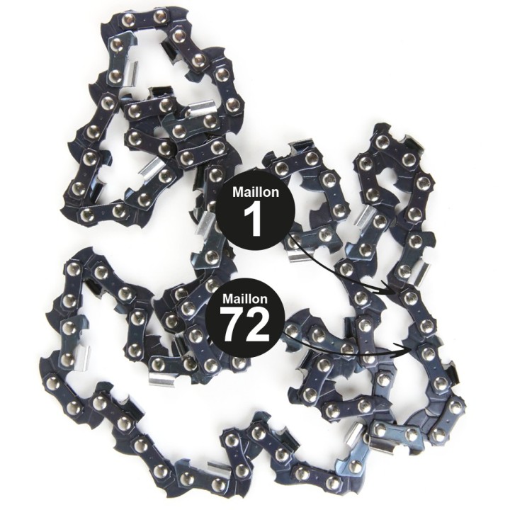 Chaine Kerwood pour TOPSO E710AVB 3/8 1,5 mm 72 maillons