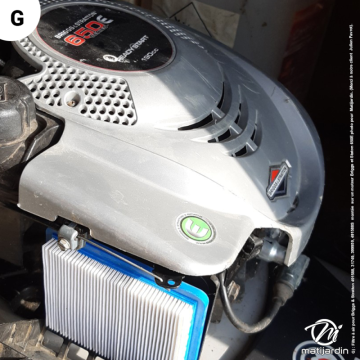Filtre à air adaptable pour moteur Briggs & Stratton. N° 491588, 31749, 399959, 491588S