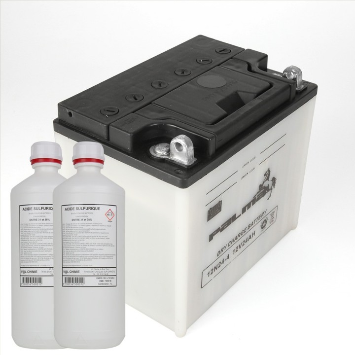 Batterie tondeuse Premium Palma 12N24-3. Vendue avec acide