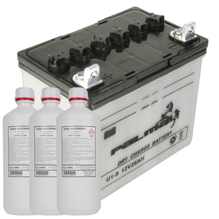 Batterie tondeuse Premium Palma U1-9. Vendue avec acide