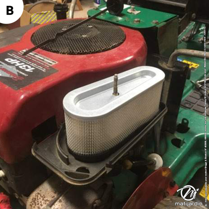 Filtre à air adaptable pour moteur Briggs & Stratton N° 493909, 496894