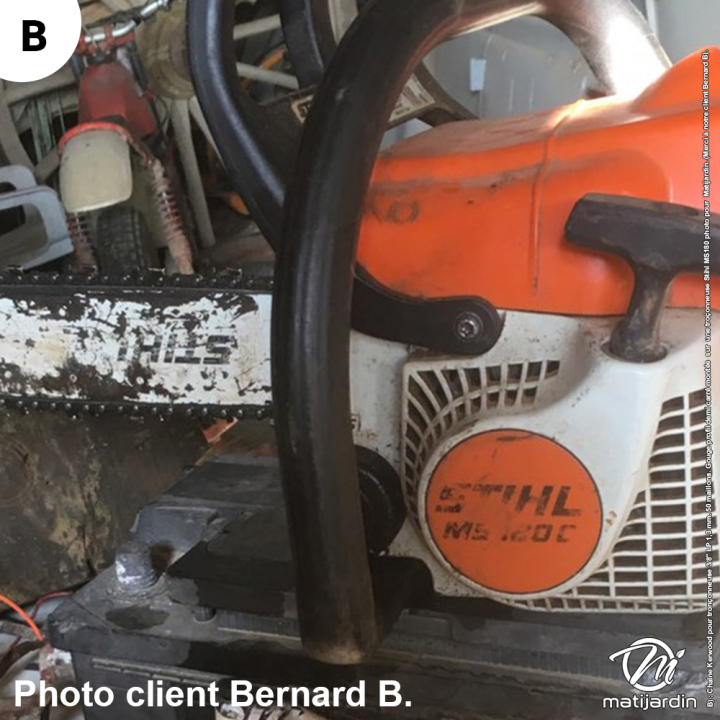 Chaîne Kerwood pour tronçonneuse 3/8" LP 1,3 mm. 50 maillons. Gouge profil demi carré