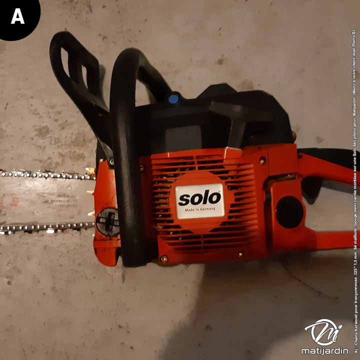 Chaîne Kerwood pour tronçonneuse .325" 1,5 mm. 64 maillons. Gouge demi carrée