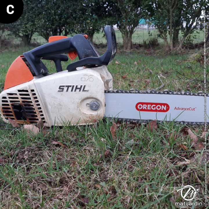 Chaîne Kerwood pour tronçonneuse 3/8" LP 1,3 mm. 50 maillons. Gouge profil demi carré