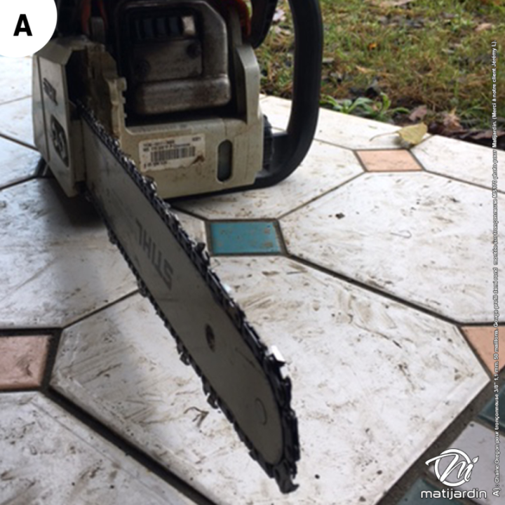 Chaîne Kerwood 3/8"LP 1,1 mm 50 maillons Gouge profil mi carré