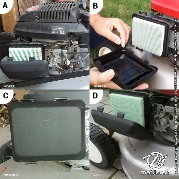 Filtre à air adaptable pour moteur Honda N° 17211-ZL8-000