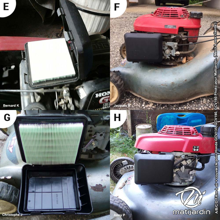 Filtre à air adaptable pour moteur Honda N° 17211-ZL8-000