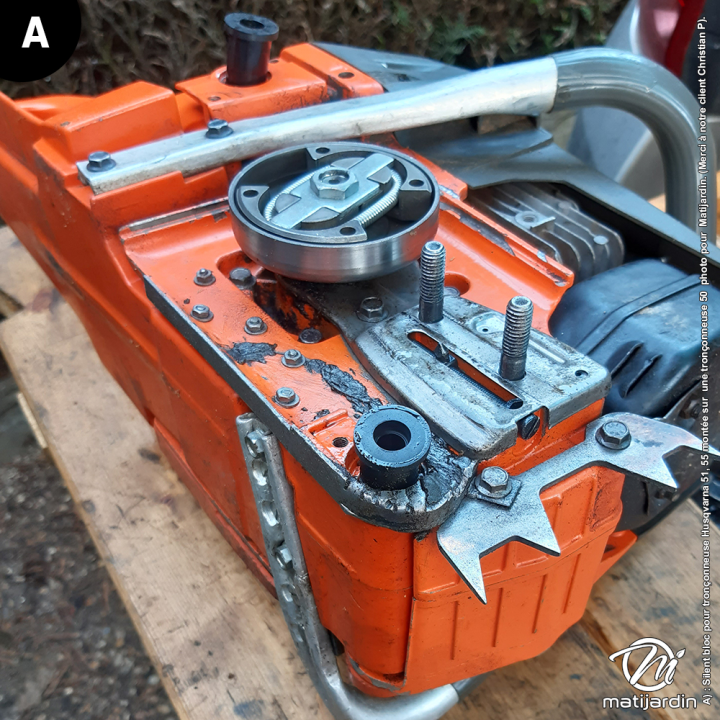Silent bloc pour tronçonneuse Husqvarna 51 et 55