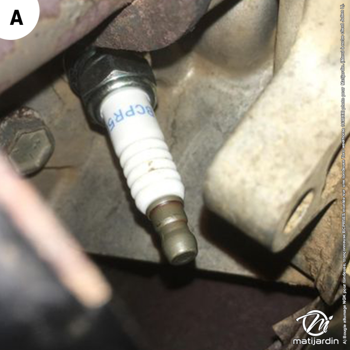 Bougie d'allumage NGK pour tondeuse, tronçonneuse. Type BCPR5ES