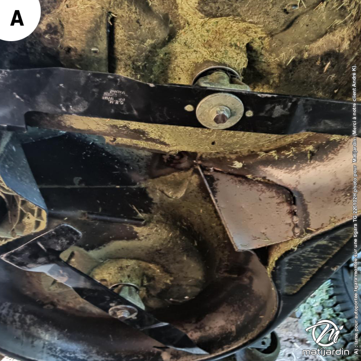 Lame tondeuse pour Castelgarden, TC102. N° 82004347/0. Coupe 52 cm