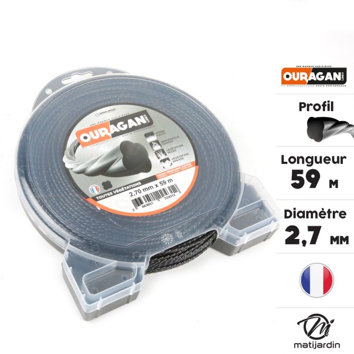Fil Ouragan 2,7 mm x 59 m Spirale Blister