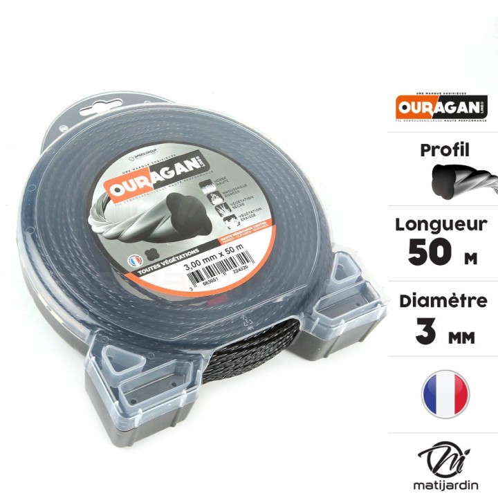 Fil Ouragan 3 mm x 50 m Spirale Blister