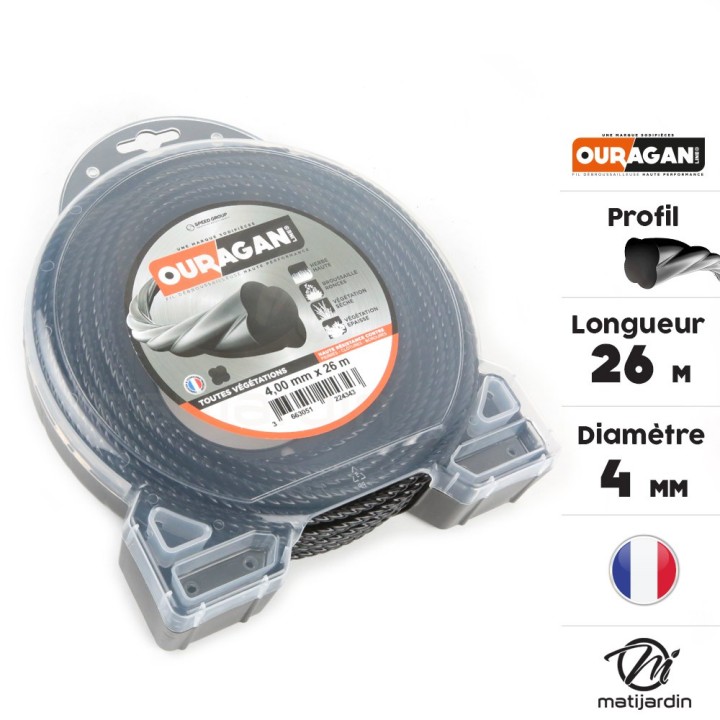 Fil Ouragan 4 mm x 26 m Spirale Blister