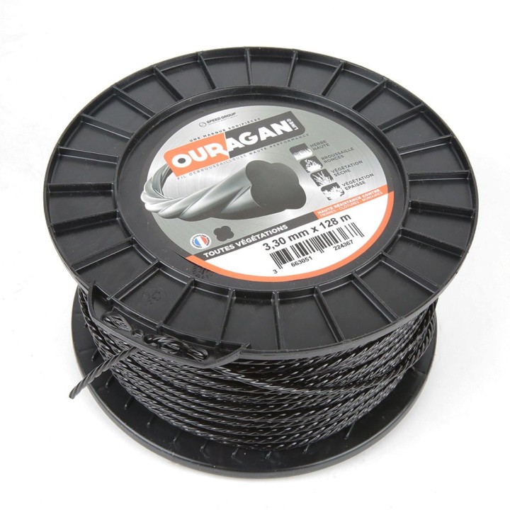 Fil Ouragan 3,3 mm x 128 m Spirale Bobine