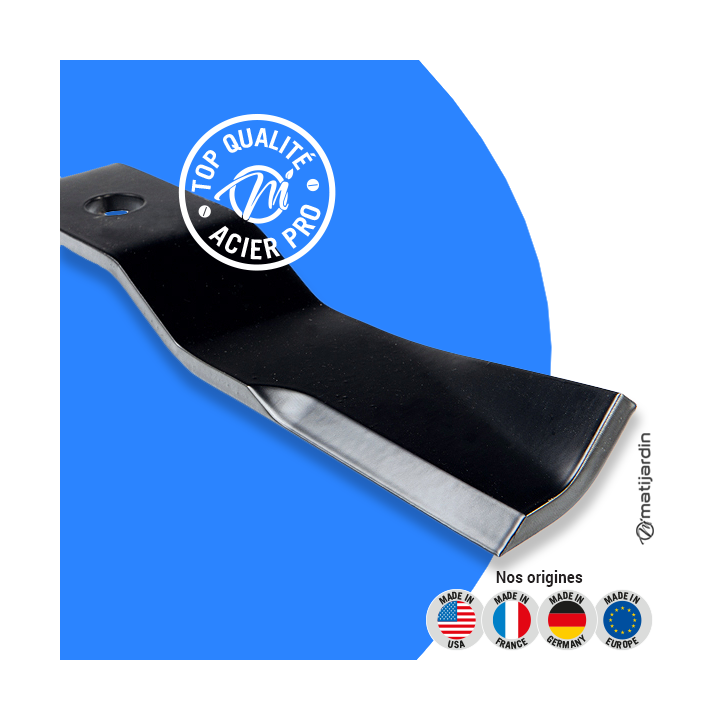 Lame tondeuse pour Kubota 76505-11550 coupe 42,3 cm