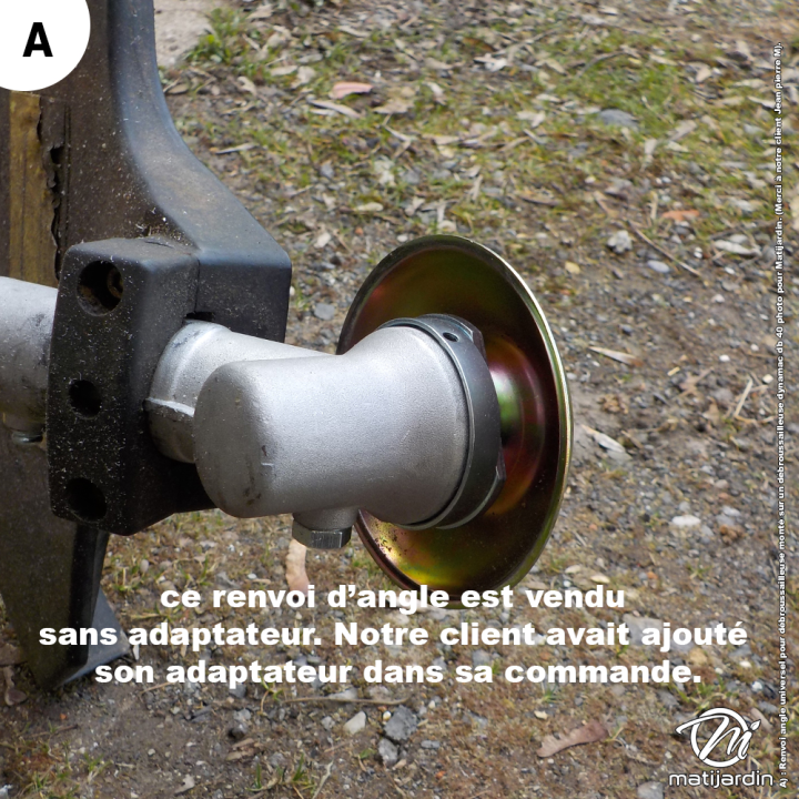 Renvoi d'angle universel pour débroussailleuse