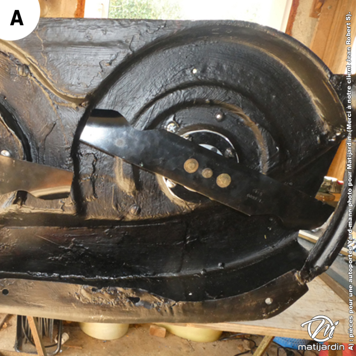 Support de lame, moyeu pour tondeuse MTD N° 7480300