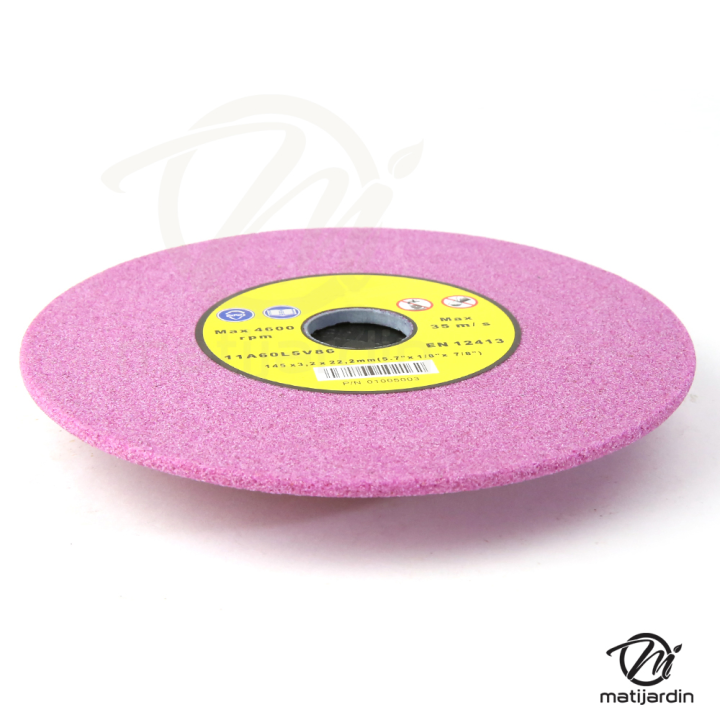 Meule d'affûtage chaîne tronçonneuse 3/8" et .404" Ø 145 mm. Epaisseur 3 mm