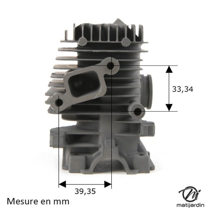 Cylindre piston pour tronçonneuse Stihl MS192. Diamètre 37 mm