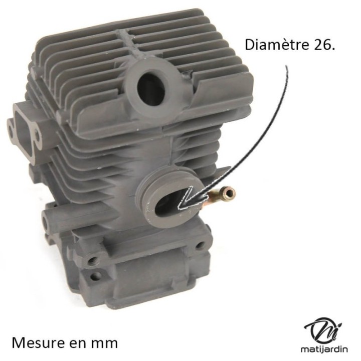 Cylindre piston pour tronçonneuse Stihl MS192. Diamètre 37 mm