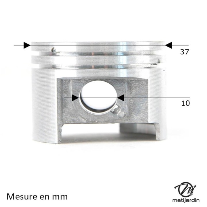 Cylindre piston pour tronçonneuse Stihl MS192. Diamètre 37 mm