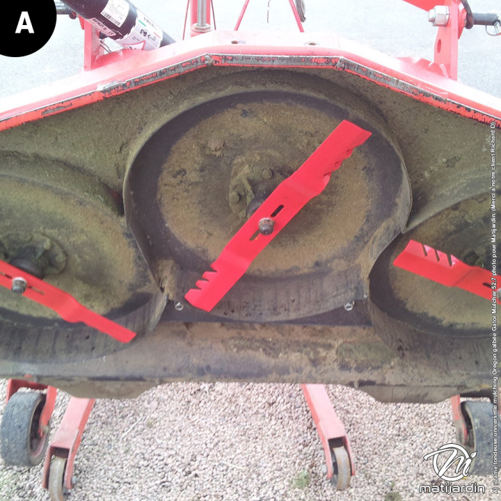 Lame tondeuse universelle mulching Oregon galbée Gator Mulcher 52,7 cm