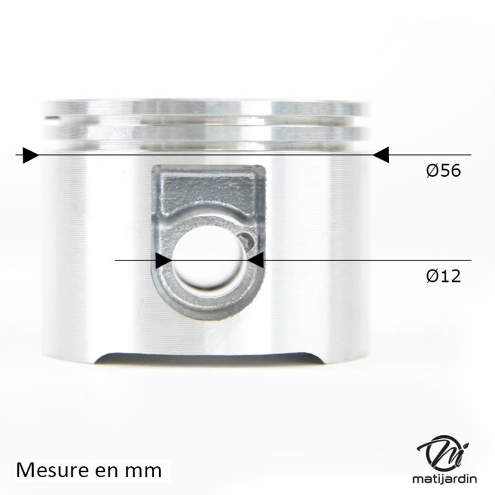 Cylindre piston pour découpeuses Stihl TS700, TS800. Diamètre 56 mm
