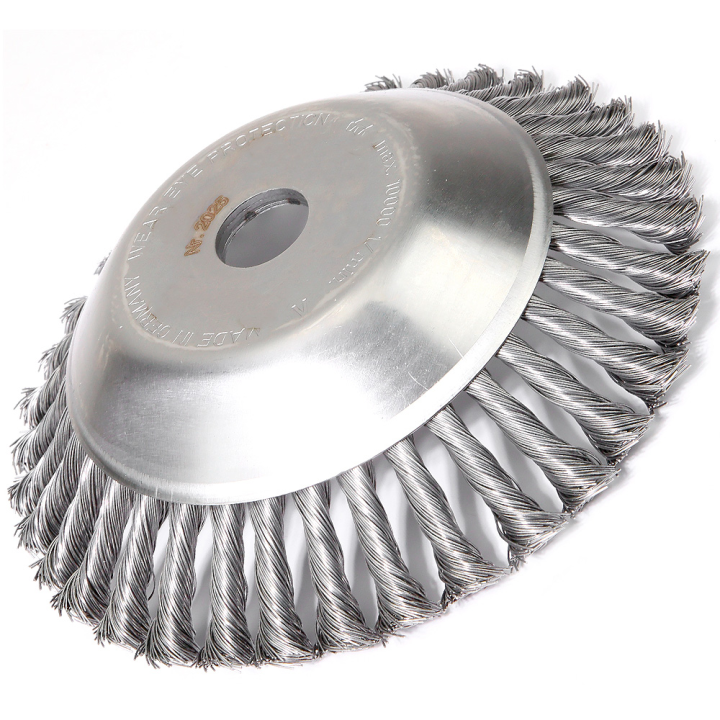 Brosse désherbage pour débroussailleuse. Diamètre 230 mm. Alésage 20 mm